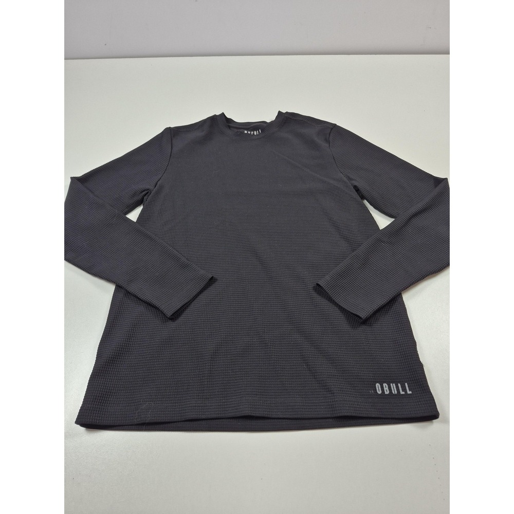 NOBULL Shirt Mens Large Gray Long Sleeve Waffle Thermal Performance USA